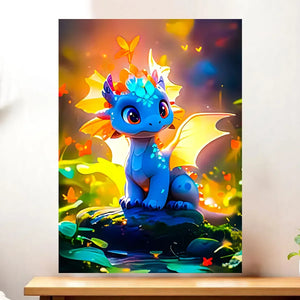 Affiche Dragon Bleu
