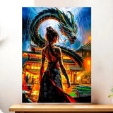 Affiche Dragon Japonais