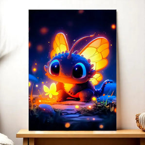 Tableau Dragon Papillon illustré à la main en Anjou
