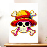 Affiche Drapeau One Piece illustrée à la main en Anjou