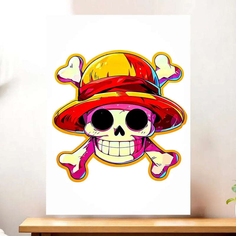 Affiche Drapeau One Piece illustrée à la main en Anjou