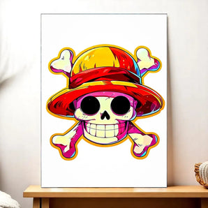 Tableau Drapeau One Piece illustré à la main en Anjou