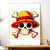 Tableau Drapeau One Piece illustré à la main en Anjou