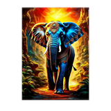 Poster Éléphant Ancien illustré à la main en Anjou