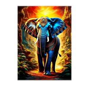 Poster Éléphant Ancien illustré à la main en Anjou