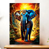 Affiche Éléphant Ancien illustrée à la main en Anjou
