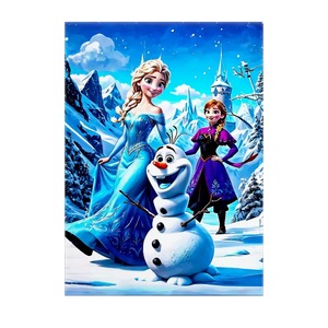 Poster Elsa illustré à la main en Anjou
