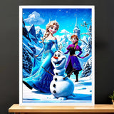 Cadre Blanc Elsa illustré à la main en Anjou