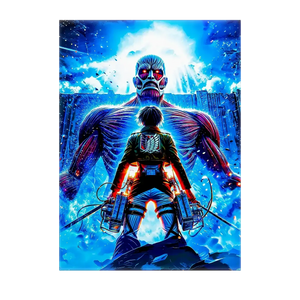 Poster Eren Attaque des Titans illustré à la main en Anjou