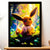 Cadre Noir Evoli Pokémon illustré à la main en Anjou