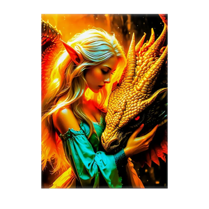 Poster Femme et Dragon