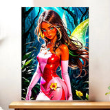 Affiche Flora Winx illustrée à la main en Anjou
