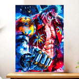 Affiche Franky One Piece illustrée à la main en Anjou