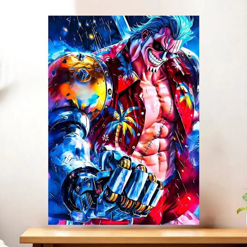 Affiche Franky One Piece illustrée à la main en Anjou