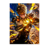 Poster Genos One Punch Man illustré à la main en Anjou