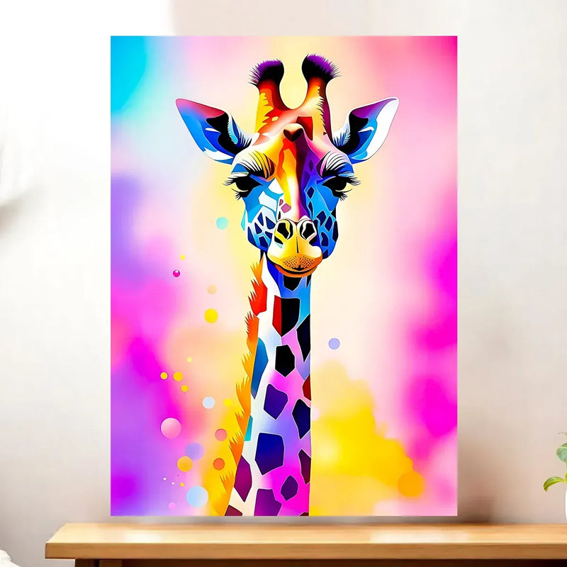 Affiche Girafe Pop