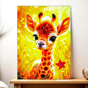 Tableau Girafe illustré à la main en Anjou