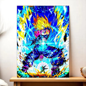 Tableau Gohan SSJ2 Dragon Ball Z illustré à la main en Anjou