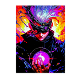 Poster Gojo Jujutsu Kaisen illustré à la main en Anjou