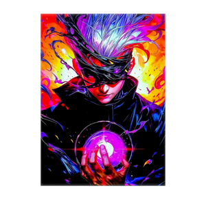 Poster Gojo Jujutsu Kaisen illustré à la main en Anjou