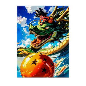 Poster Goku Shenron Dragon Ball illustré à la main en Anjou