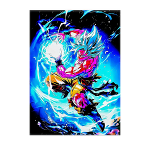 Poster Goku Migatte Dragon Ball illustré à la main en Anjou