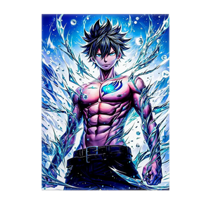 Poster Grey Fairy Tail illustré à la main en Anjou