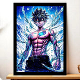 Cadre Noir Grey Fairy Tail illustré à la main en Anjou