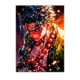 Affiche Gyomei Himejima Demon Slayer illustrée à la main en Anjou