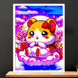 Cadre Blanc Hamtaro illustré à la main en Anjou