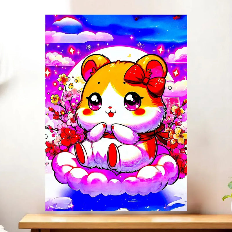 Affiche Hamtaro illustrée à la main en Anjou