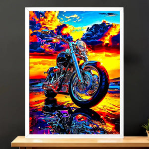Cadre Blanc Harley Davidson