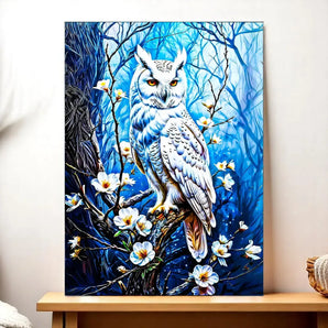 Tableau Hibou illustré à la main en Anjou