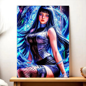 Tableau Hinata Naruto illustré à la main en Anjou
