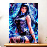 Affiche Hinata Naruto illustrée à la main en Anjou
