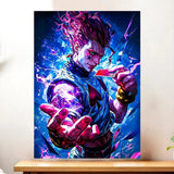 Affiche Hisoka Hunter x Hunter illustrée à la main en Anjou