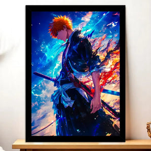 Cadre Noir Ichigo Bleach illustré à la main en Anjou