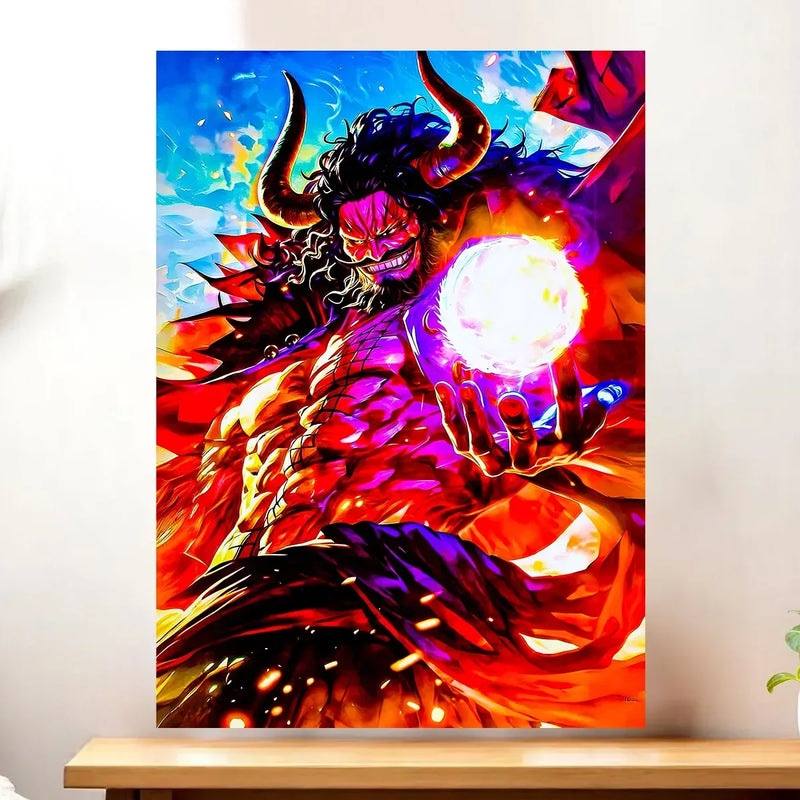 Affiche Kaido One Piece illustrée à la main en Anjou