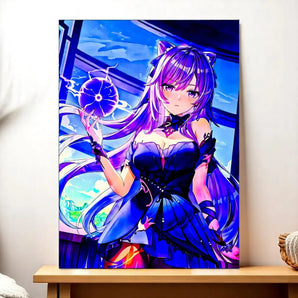 Tableau Keqing Genshin Impact illustré à la main en Anjou
