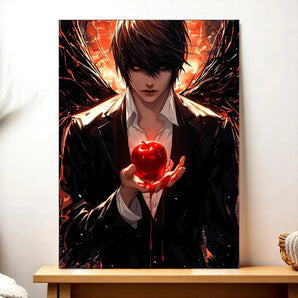 Tableau Kira Death Note illustré à la main en Anjou
