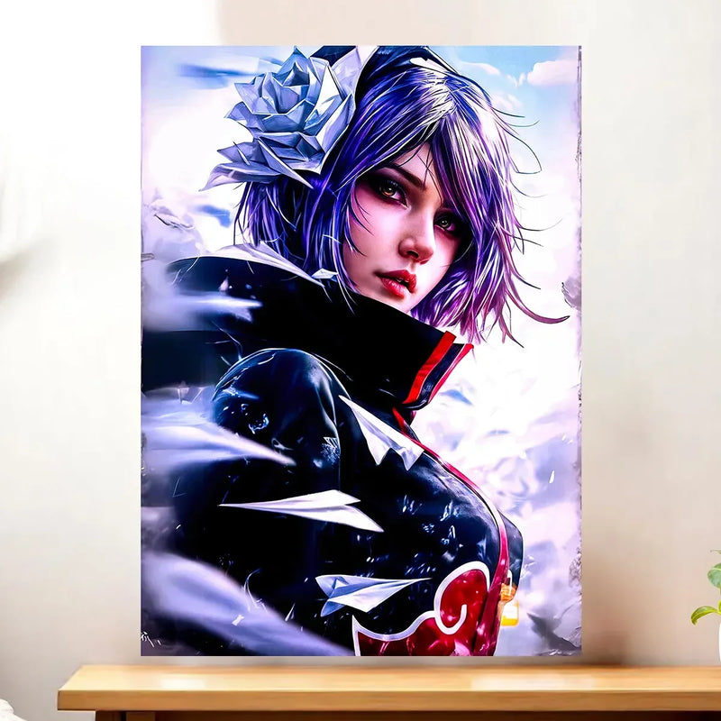 Affiche Konan Naruto illustrée à la main en Anjou