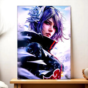 Tableau Konan Naruto illustré à la main en Anjou