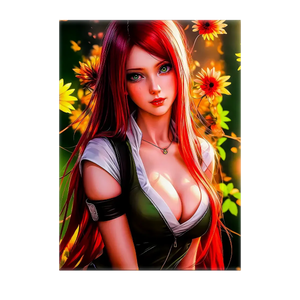 Poster Kushina Naruto illustré à la main en Anjou
