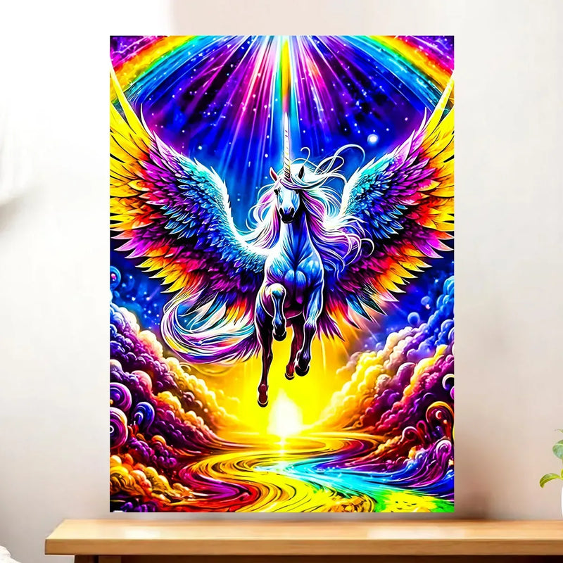 Affiche Licorne Arc en Ciel