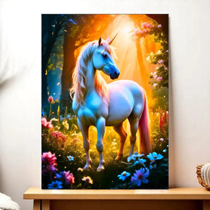 Tableau Licorne illustré à la main en Anjou