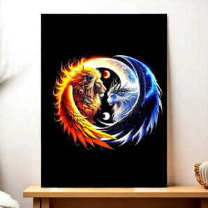 Tableau Lionne illustré à la main en Anjou