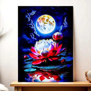 Tableau Lotus illustré à la main en Anjou