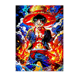Poster Luffy One Piece illustré à la main en Anjou