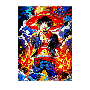 Poster Luffy One Piece illustré à la main en Anjou