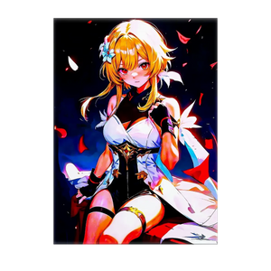 Poster Lumine Genshin Impact illustré à la main en Anjou